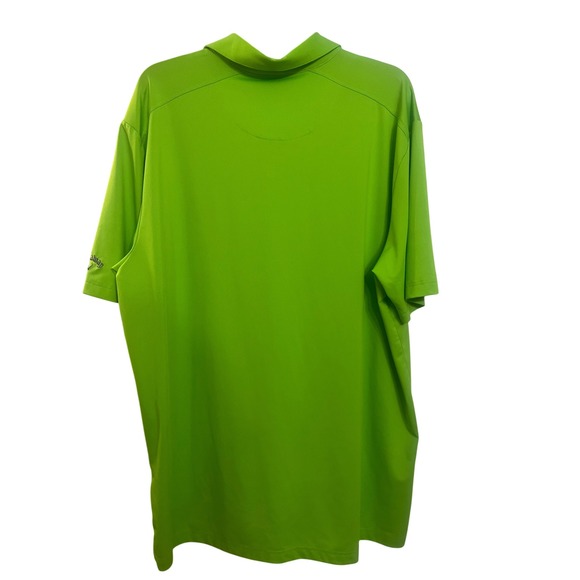 Callaway Opti Dri Golf Polo Shirt Men's XL Bright Lime Green Short Sleeve - Picture 4 of 4